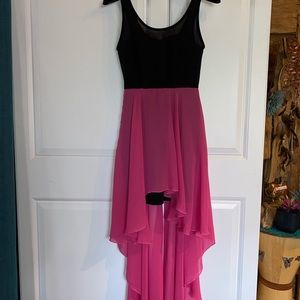 FUN bright Pink and Blk flirty dress Halloween - Mardi Gras- dress -